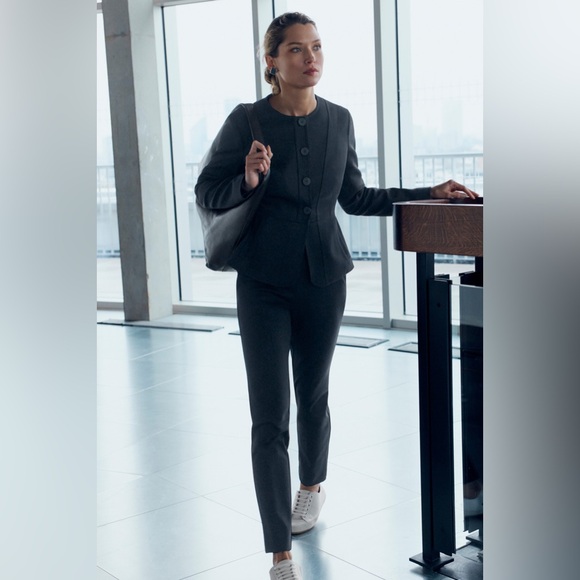 The Fold 4-Way Stretch Haydon Super Slim-Leg Trousers Black - Picture 1 of 7